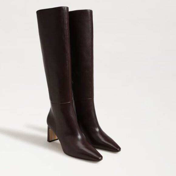 NWOT Sam Edelman | Sylvia Wide Calf Knee High Boot | Spiced Pecan Leather - Picture 1 of 4